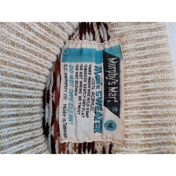 Vintage Murphy's Mart Men's Acrylic Sweater - Picture 6 of 9